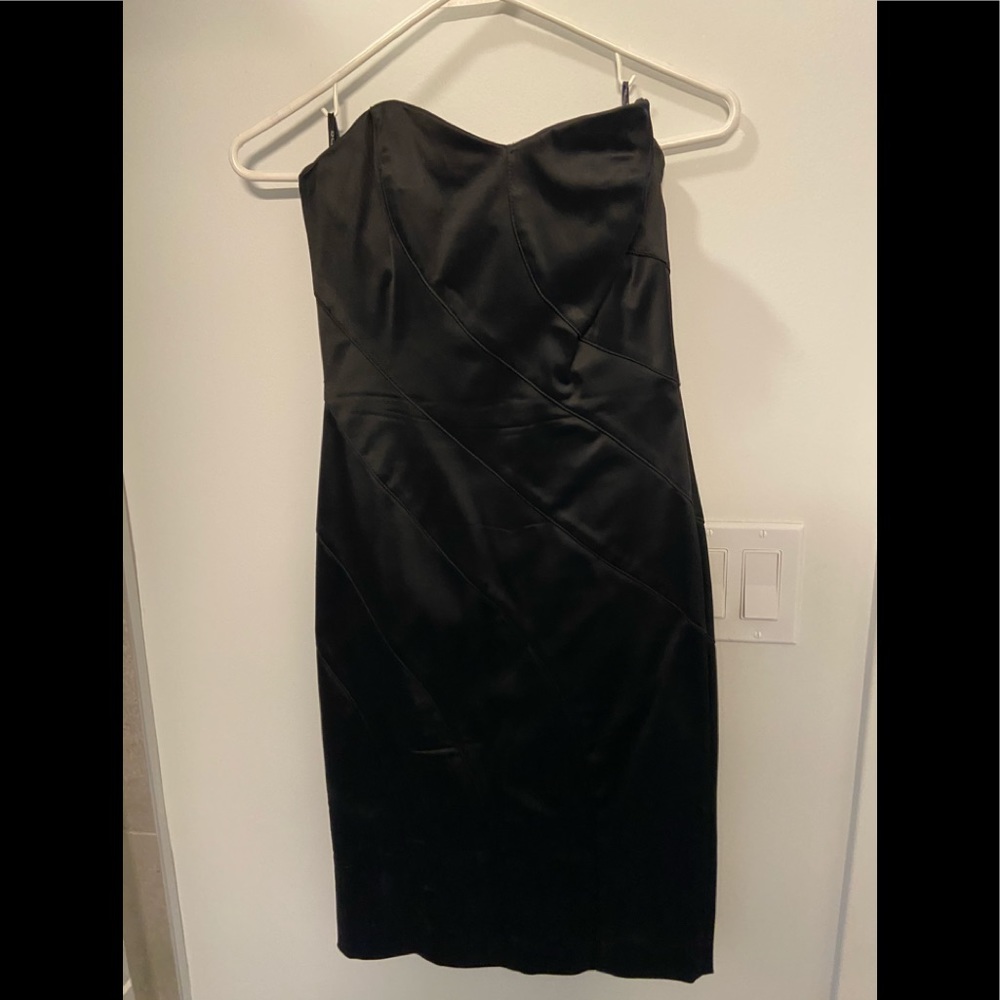 Satin sweetheart strapless dress